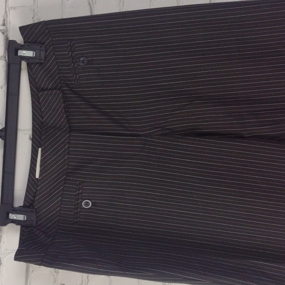ANN TAYLOR LOFT Ann Black Pinstripe Dress Pants Slacks - Picture 2 of 9